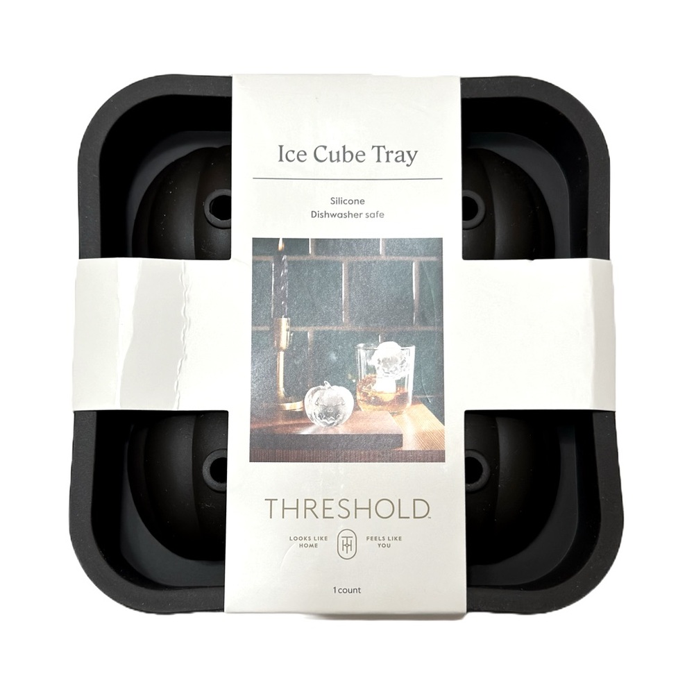 Halloween Pumpkins Silicone Ice Cube Tray Black - Threshold NWT